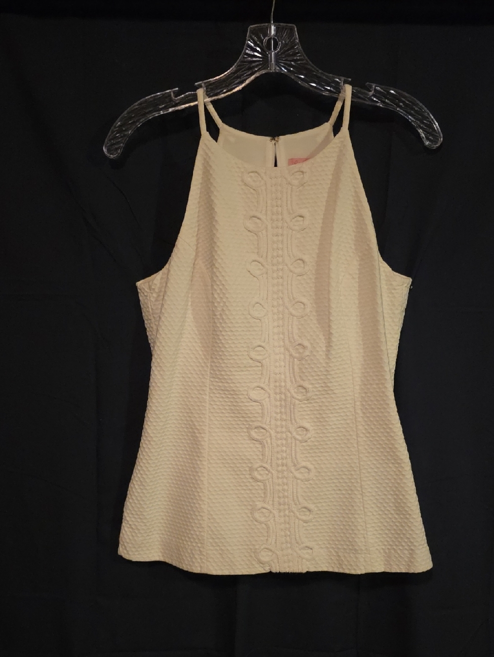 Lilly Pulitzer Cream Textured Halter Camisole
